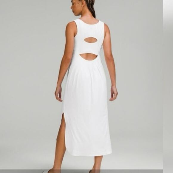 Lululemon Athletica Dresses & Skirts - Lululemon prima cotton midi white dress sz 8
